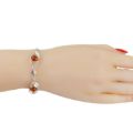 Sterling Silver and Honey Leaf Baltic  Amber  Bracelet, Amber Jewelry Collection
