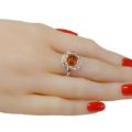 Sterling Silver and Baltic Amber Ring "Makalya"