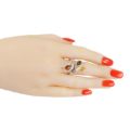 Sterling Silver and Baltic Multicolored Amber Ring "Elsa"