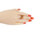 Sterling Silver and Baltic Honey Amber Ring "Astrid"