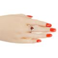 Baltic Honey Amber Pear-Shaped Ring in Sterling Silver
