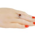 Sterling Silver and Baltic Honey Amber Ring "Mirela"