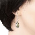 Sterling Silver and Baltic Green Amber Earrings "Penelope"