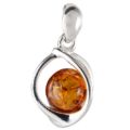 Sterling Silver and Baltic Honey Amber Pendant "Mona"