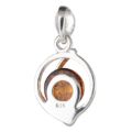 Sterling Silver and Baltic Honey Amber Pendant "Mona"