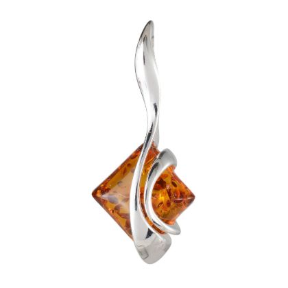 Sterling Silver and Baltic Amber Pendant "Bethany"