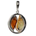 Sterling Silver and Baltic Honey and Lemon Amber Pendant