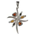 Sterling Silver and Baltic Amber Pendant "Evelyn"