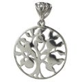 Sterling Silver and Baltic Multicolored Amber Pendant "Wisdom Tree"