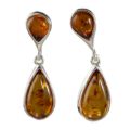 Sterling Silver and Baltic Honey Amber Earrings "Shannon"