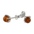Sterling Silver and Baltic Honey Amber Earrings "Sadie"