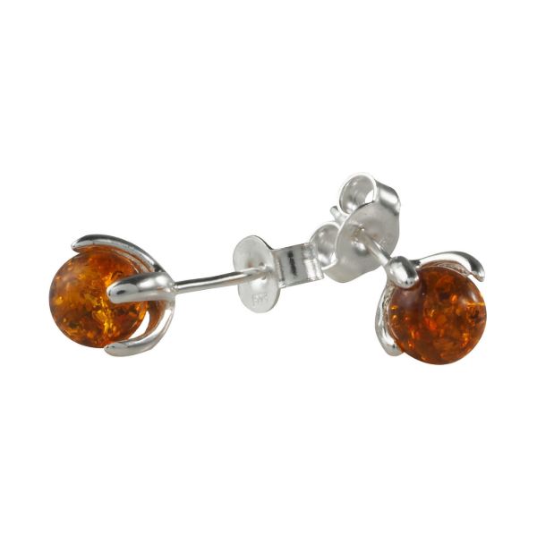 Sterling Silver and Baltic Honey Amber Earrings "Sadie"