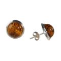 Sterling Silver and Baltic Honey Amber Earrings "Savannah"