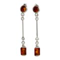 Sterling Silver and Baltic Honey Amber Earrings "Ariana"