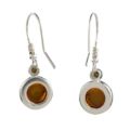 Sterling Silver and Baltic Fish Hook Honey Amber Earrings "Stephanie"