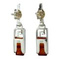 Sterling Silver and Baltic Honey Amber Earrings "Aretha"