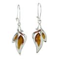 Sterling Silver and Baltic Honey Amber Earrings "Charlotte"