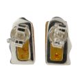 Sterling Silver and Baltic Honey Amber Earrings "Ewa"