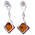 Sterling Silver and Baltic Honey Amber Earrings "Simone"