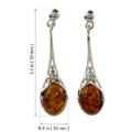 Sterling Silver and Baltic Honey Amber Earrings "Maggie"