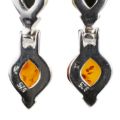 Sterling Silver Baltic Honey and Green Amber French Leverback Earrings