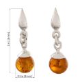 Sterling Silver and Baltic Honey Amber Earrings "Sarah"