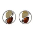 amber stud earrings main