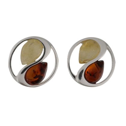 amber stud earrings main