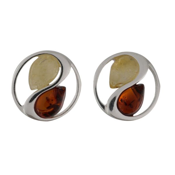 amber stud earrings main