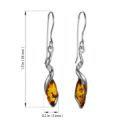 Sterling Silver and Baltic Honey Amber Earrings "Genesis"