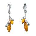 Sterling Silver and Baltic Honey Amber Earrings "Alicia"