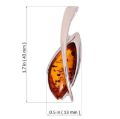 Sterling Silver and Baltic Amber Honey Pendant "Lena"