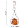 Sterling Silver and Baltic Amber Pendant