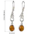 Sterling Silver and Baltic Fish Hook Honey Amber Earrings "Amalie"