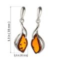 Sterling Silver and Baltic Honey Amber Earrings "Elsie"