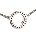 Bohemian Garnet Circle Necklace