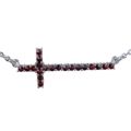 Bohemian Garnet Cross Necklace
