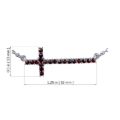 Bohemian Garnet Cross Necklace