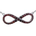 Bohemian Garnet Necklace Infinity