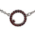 Bohemian Garnet Circle Necklace