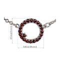 Bohemian Garnet Circle Necklace