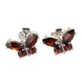 garnet earrings silver