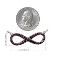 Bohemian Garnet Necklace Infinity