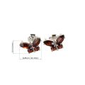 butterfly garnet earrings size