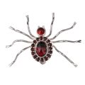 Bohemian Garnet Sterling Silver Spider Brooch