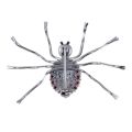 Bohemian Garnet Sterling Silver Spider Brooch
