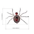 Bohemian Garnet Sterling Silver Spider Brooch