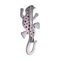 Bohemian Garnet Sterling Silver Lizard  Brooch