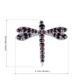 Bohemian Garnet Sterling Silver Dragonfly Brooch