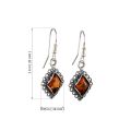 Sterling Silver and Baltic Honey Amber Earrings "Meryl"
